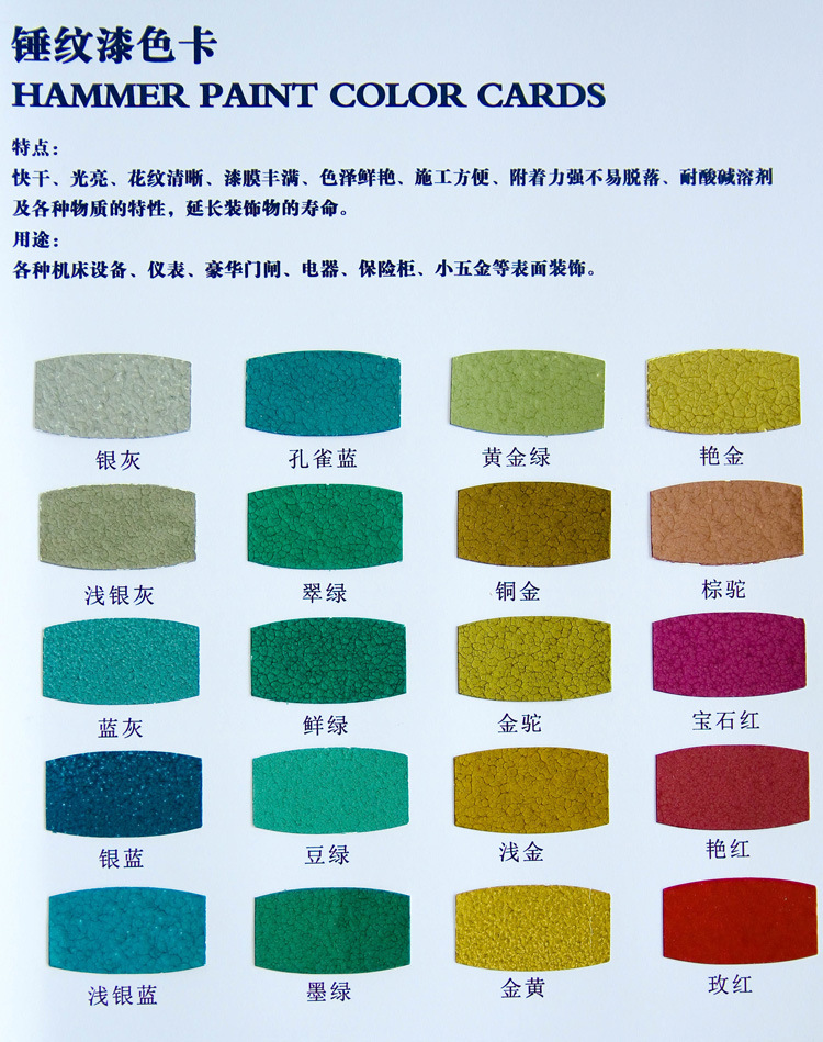 沈陽市巨科化工快干錘紋漆產(chǎn)品展示